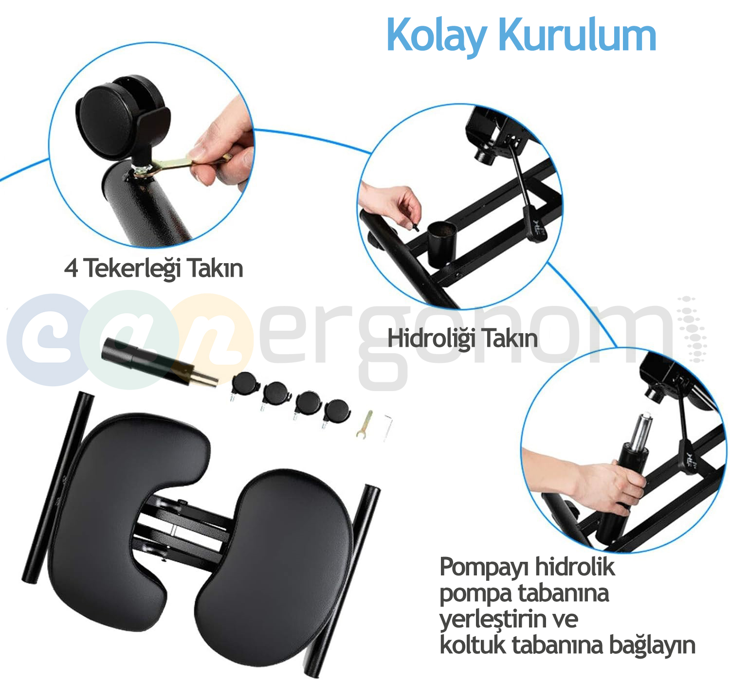 Diz Destekli Ergonomik Ofis Sandalyesi Can33